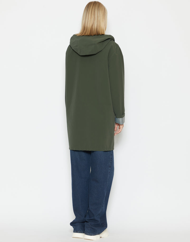 Matte Green Stockholm Lightweight Raincoat