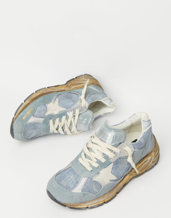 Blue & Silver Dad Star Sneakers