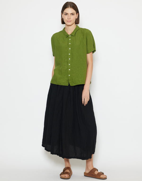 Verde Green Linen Cliff Shirt