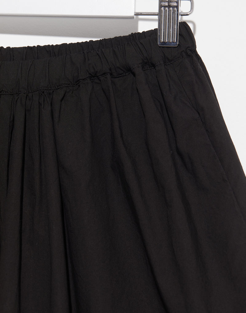 Black Cotton Oversized Culottes