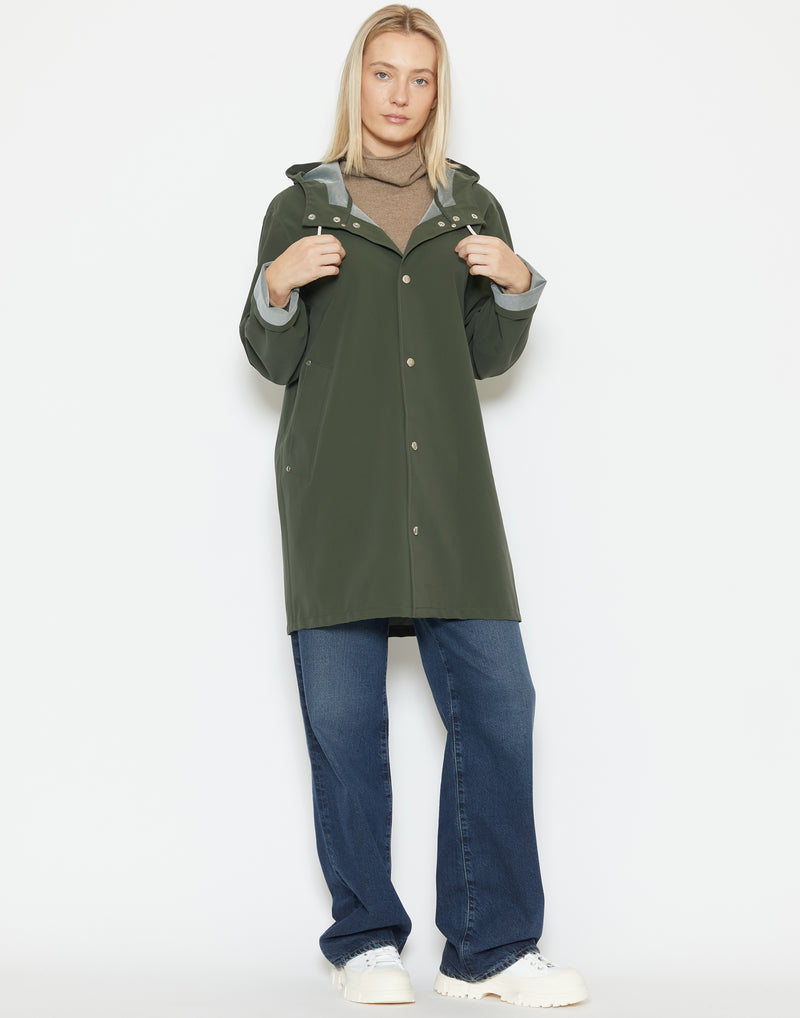 Matte Green Stockholm Lightweight Raincoat