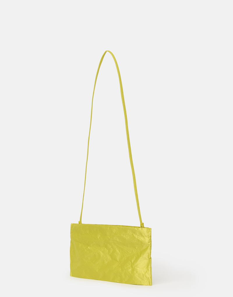 Lemon Satin & Metallic Foil Greta Bag