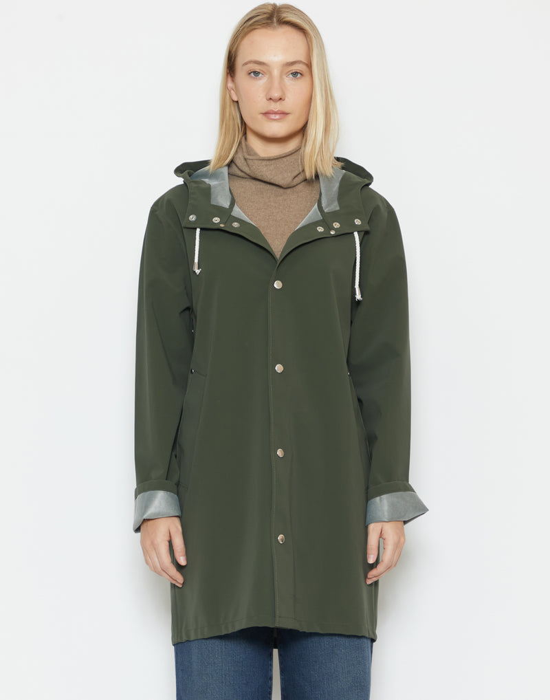 Matte Green Stockholm Lightweight Raincoat