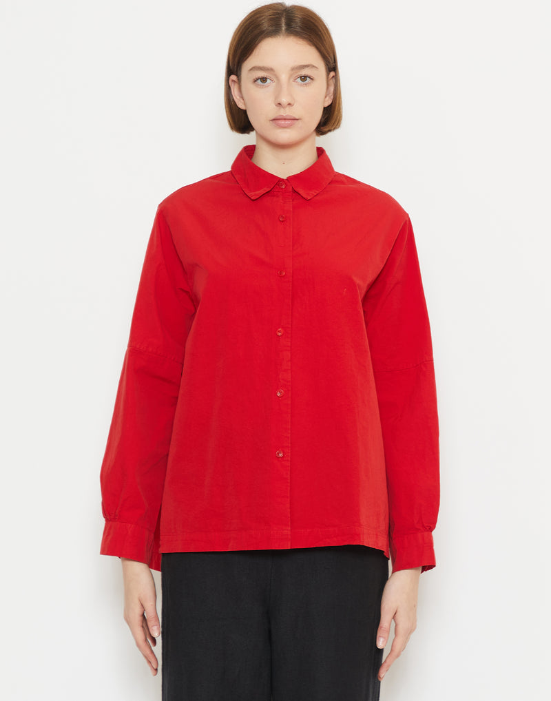 Lippy Red Cotton Elena Shirt