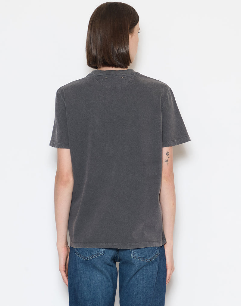 Grey Crystal Embellished Cotton T-Shirt