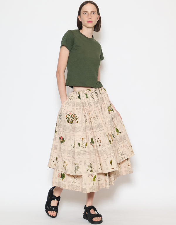 Winter Herbarium Cotton Layered Skirt