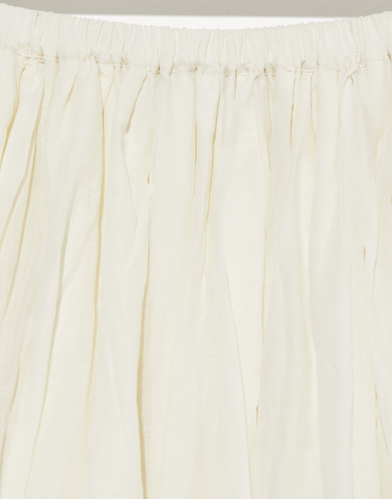 Off White Cotton Balloon Skirt