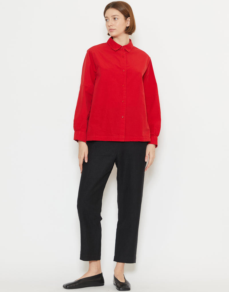 Lippy Red Cotton Elena Shirt