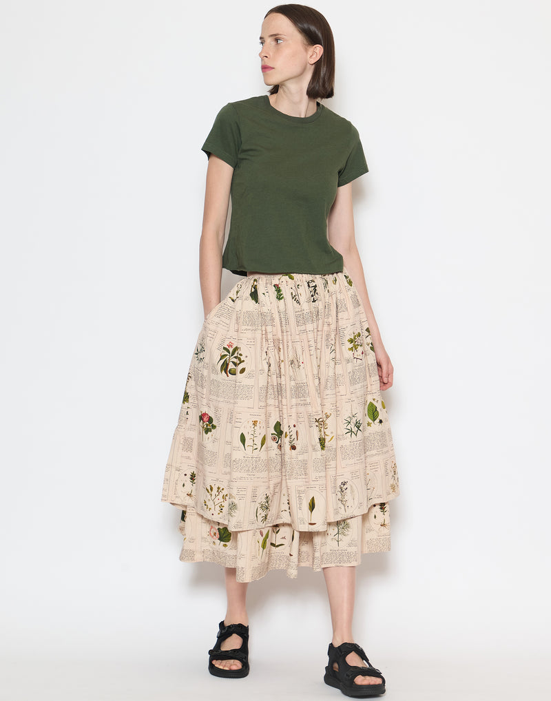 Winter Herbarium Cotton Layered Skirt