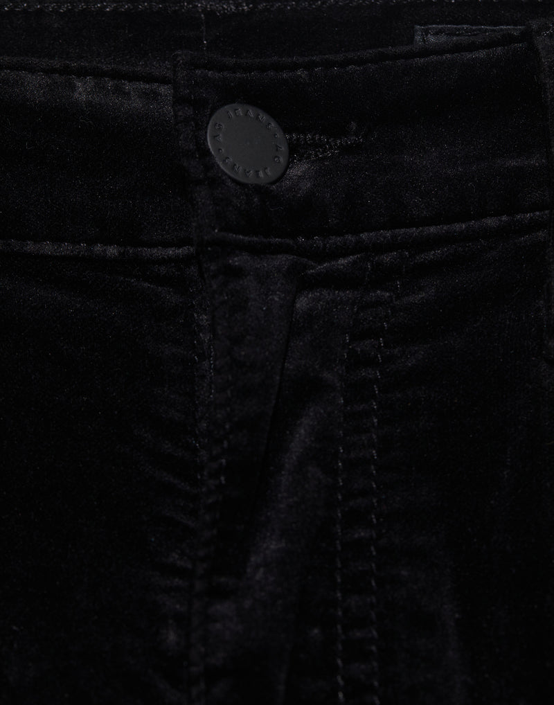 Super Black Velvet High-Rise Mari Jeans