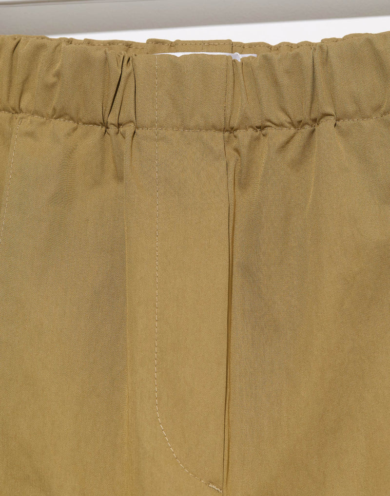 Khaki Cotton Blend Panesh Pants