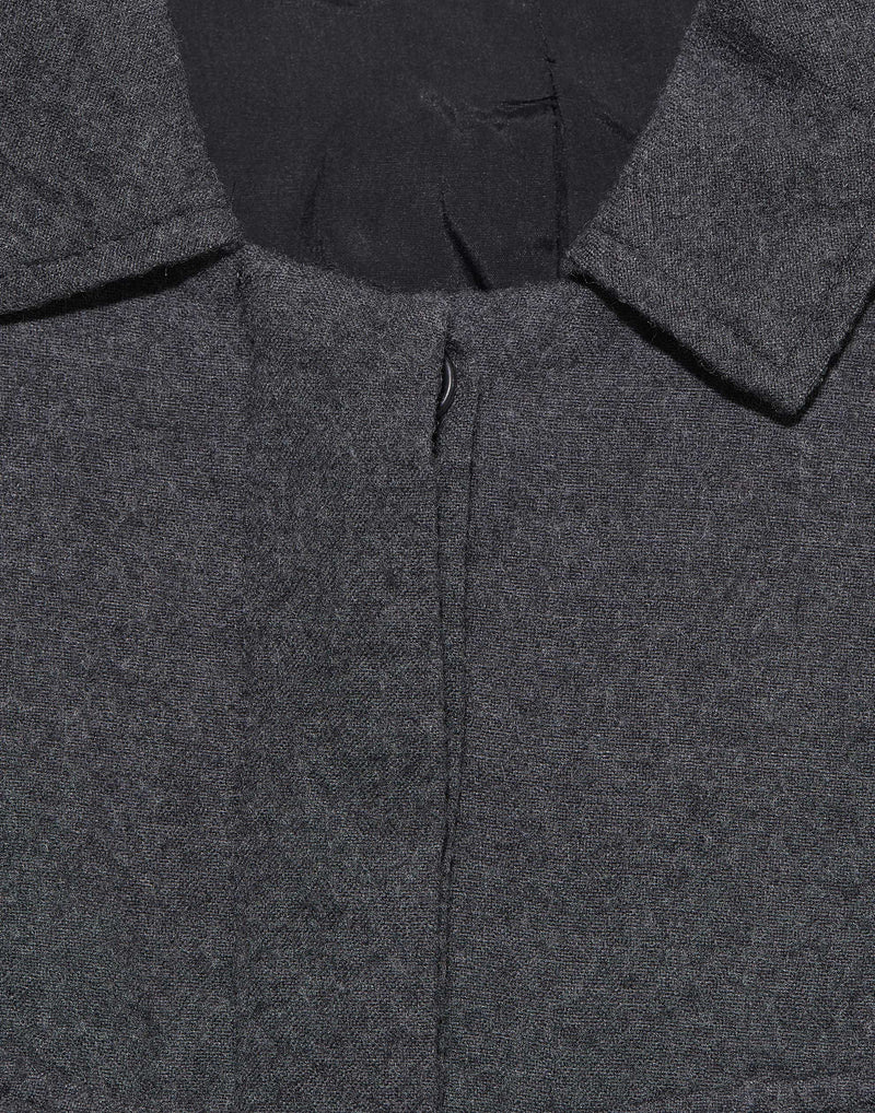 Slate Grey Wool & Cotton Coat