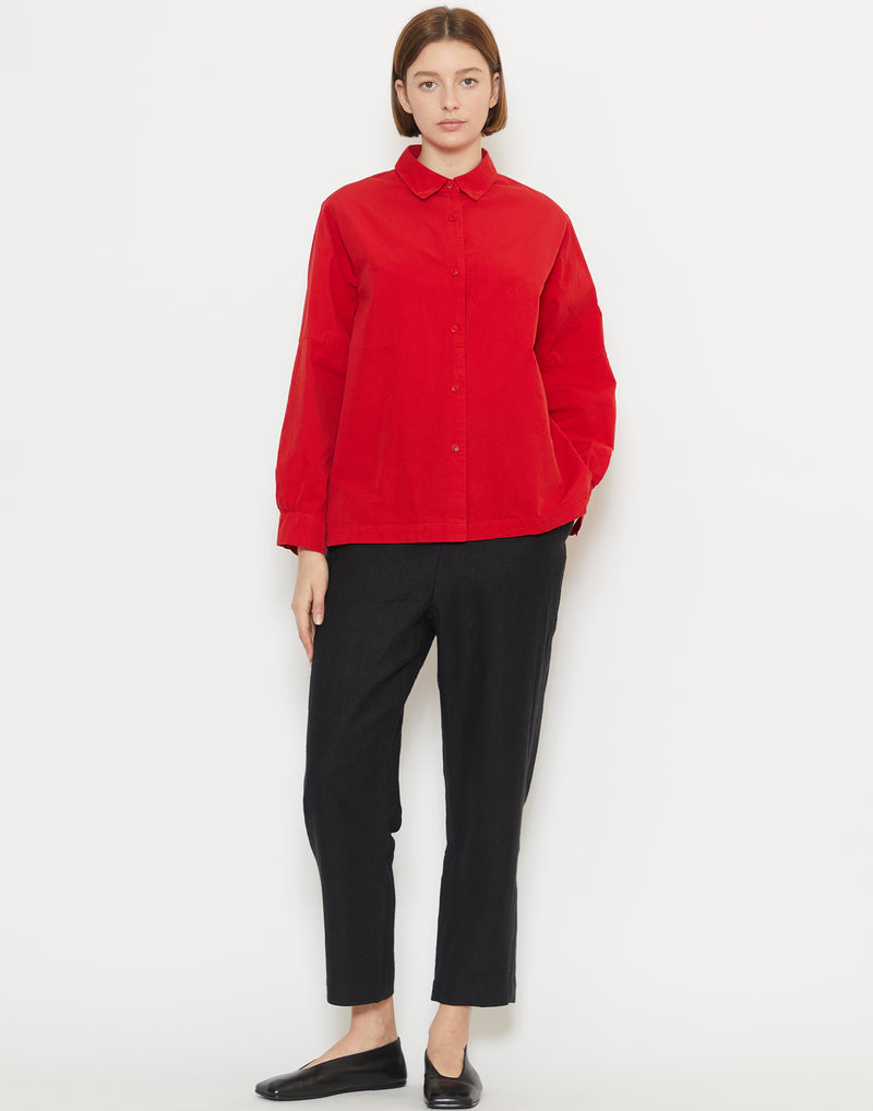 Lippy Red Cotton Elena Shirt