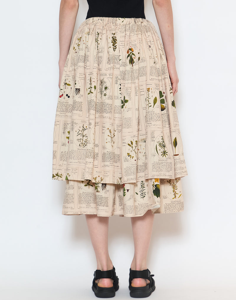 Winter Herbarium Cotton Layered Skirt