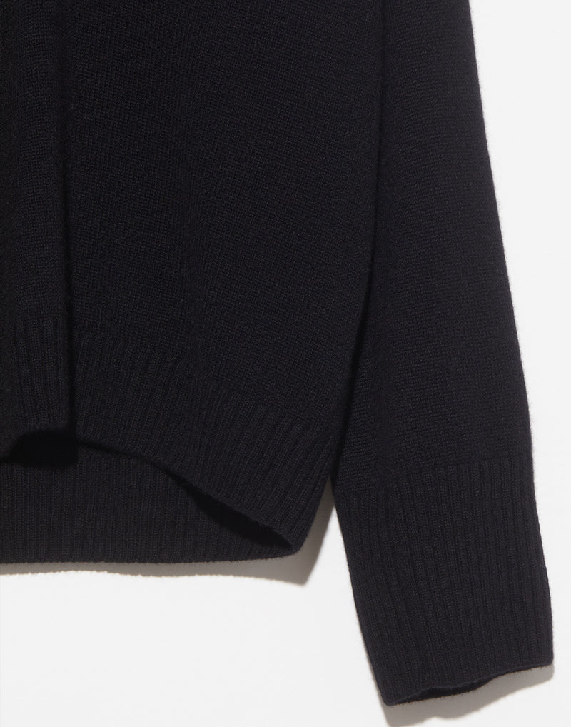 Black Cashmere Jara V Neck Pullover