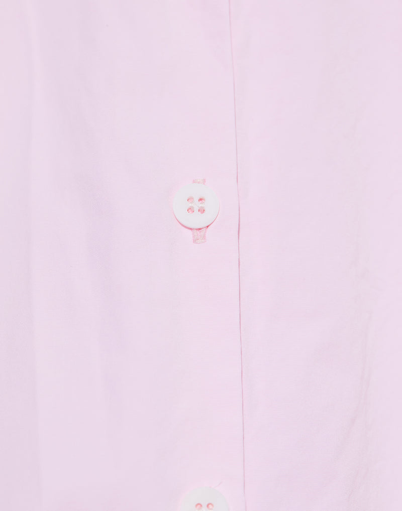 Baby Pink Cotton Loose Tyrol Shirt