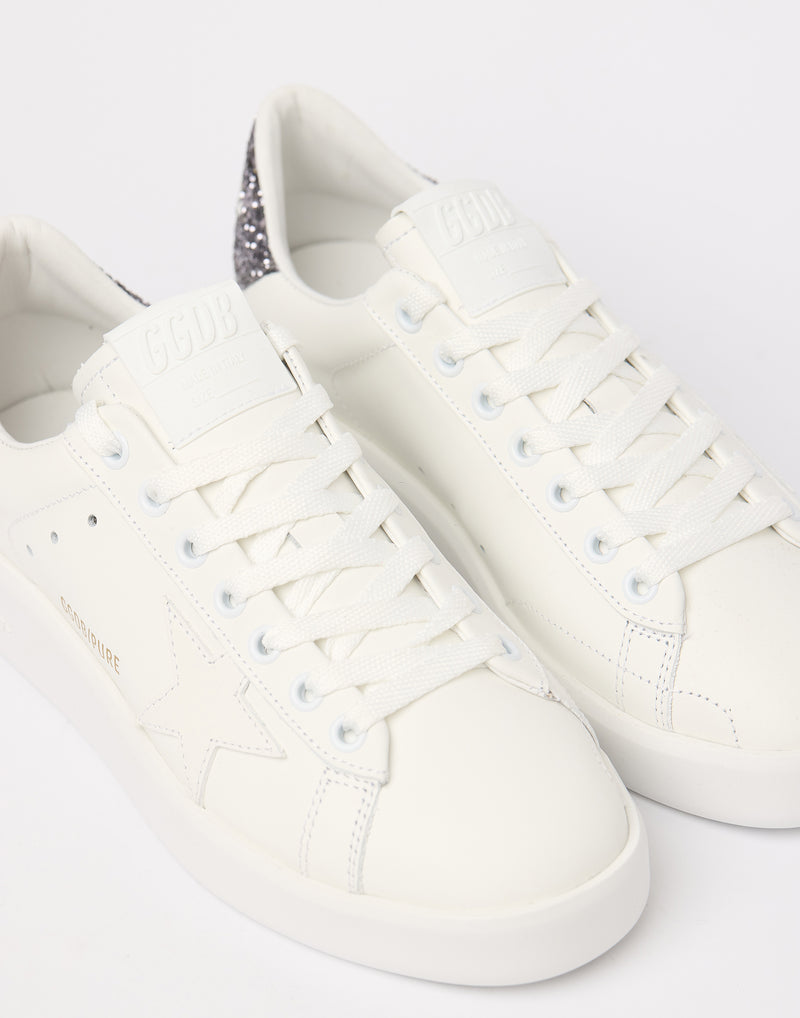 White & Anthracite Glitter Purestar Sneakers