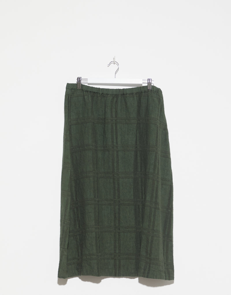 manuelle-guibal-military-green-check-linen-box-skirt.jpeg