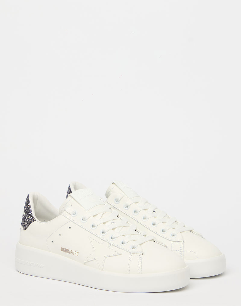 White & Anthracite Glitter Purestar Sneakers