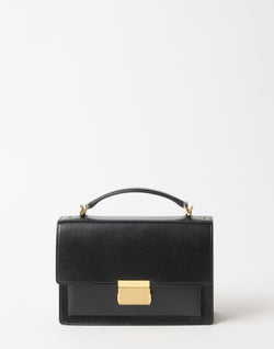 Black Leather Large Venezia Bag