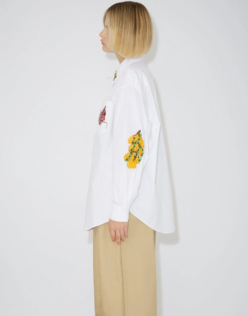 Embroidered Cotton Diamond Dancer Shirt