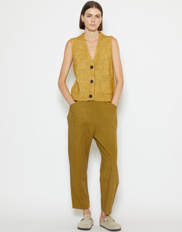 Dijon Yellow Cotton & Alpaca Vest