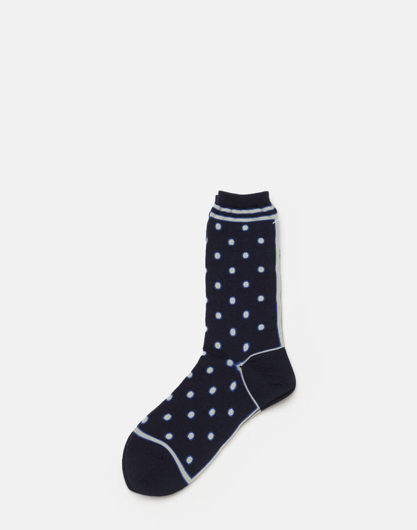 Navy Polka Dot AM443 Socks