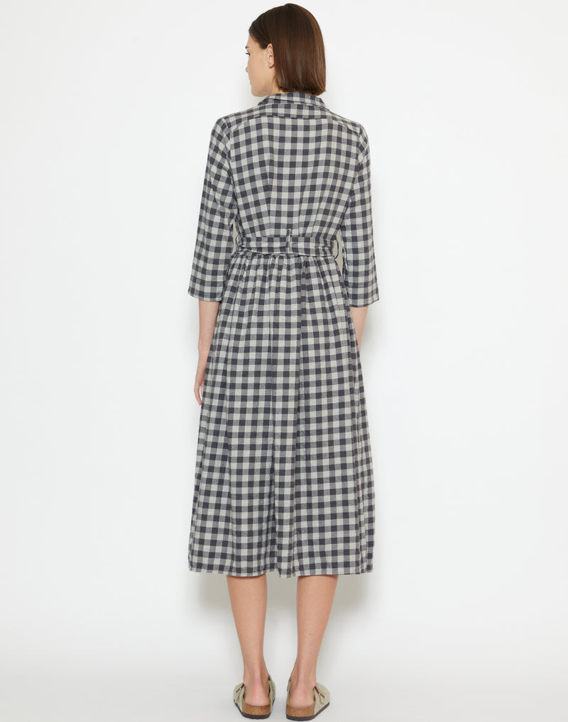 Grey Check Cotton Daila Dress