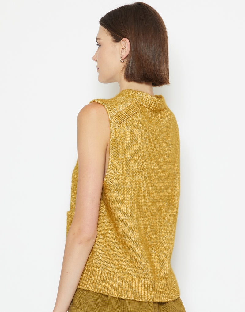 Dijon Yellow Cotton & Alpaca Vest