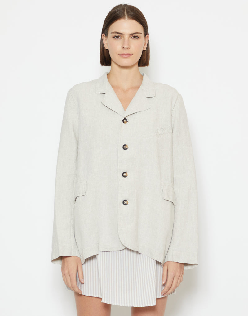 Natural Melange Linen Dominique Blazer