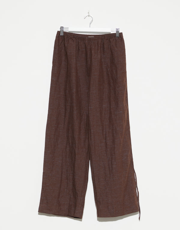 Royal Stripe Stone Washed Linen Pants