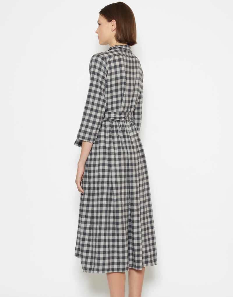 Grey Check Cotton Daila Dress