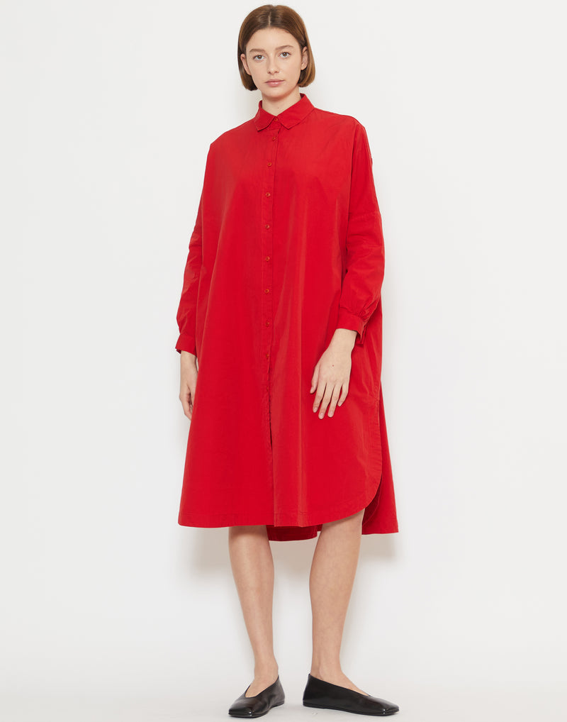 Lippy Red Cotton Yuki Longue Shirt