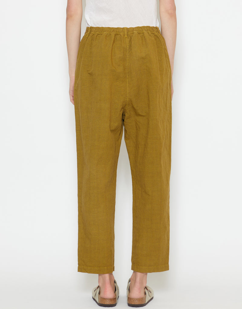 Golden Olive Cotton & Linen Alix Trousers