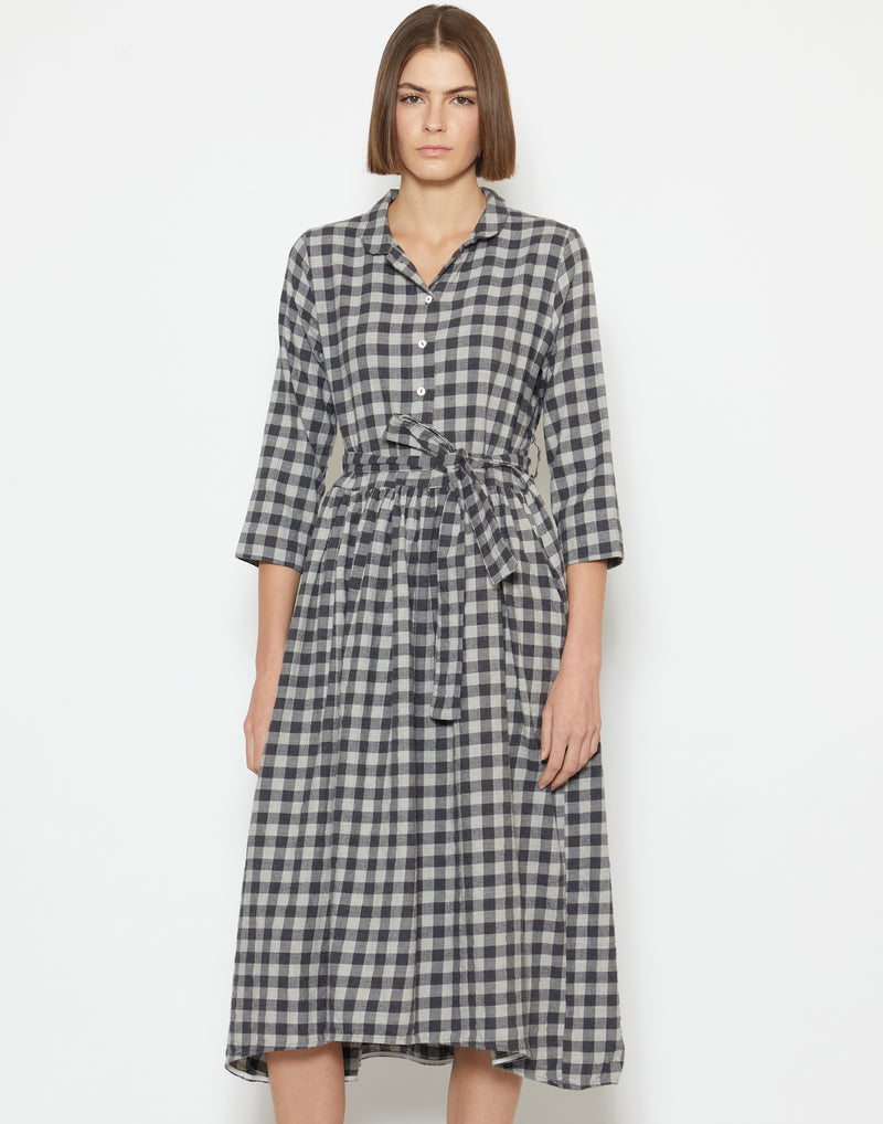 Grey Check Cotton Daila Dress