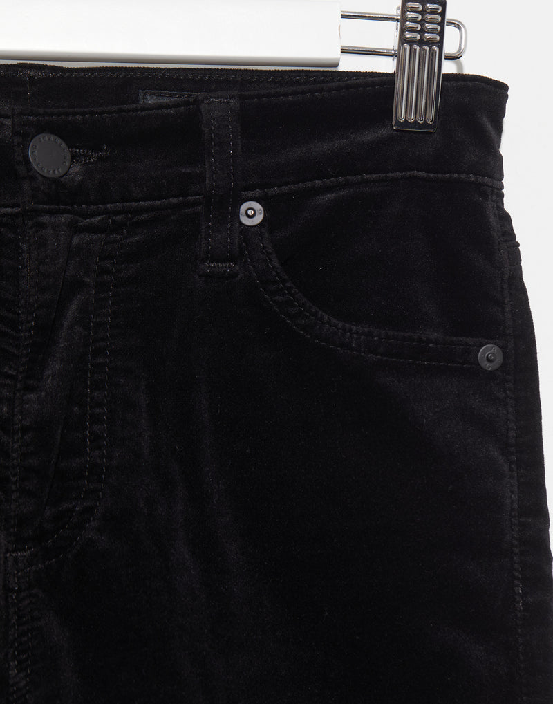 Super Black Velvet High-Rise Mari Jeans