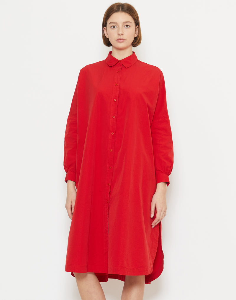 Lippy Red Cotton Yuki Longue Shirt