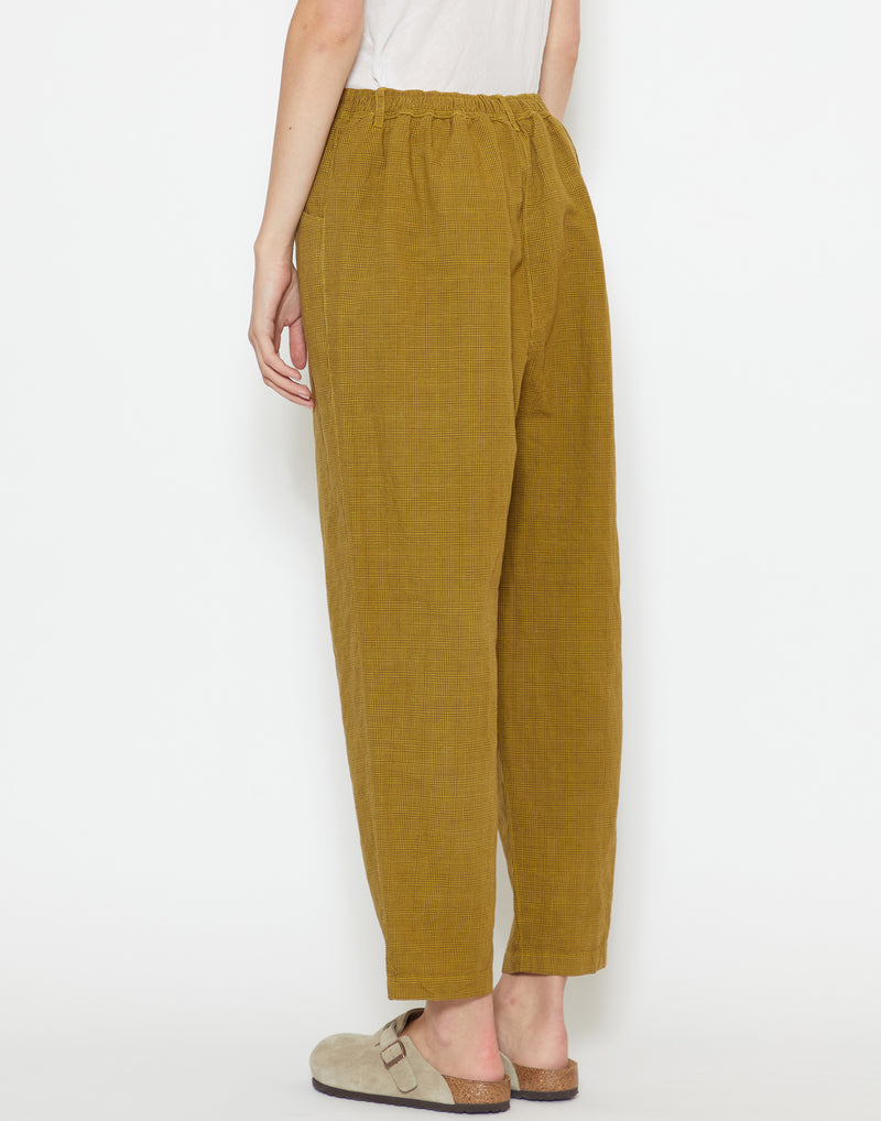 Golden Olive Cotton & Linen Alix Trousers