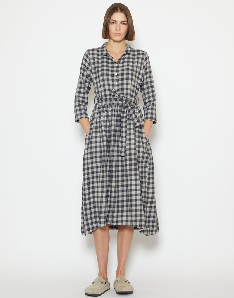 Grey Check Cotton Daila Dress