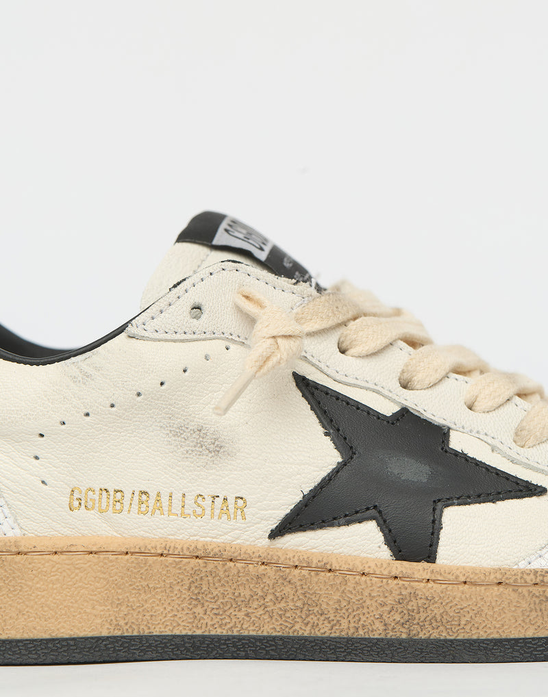 White & Black Ball Star Sneakers