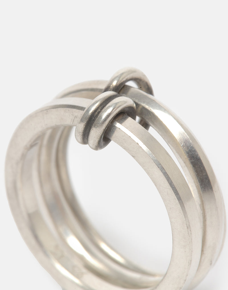 Silver Infinity Connected Ring