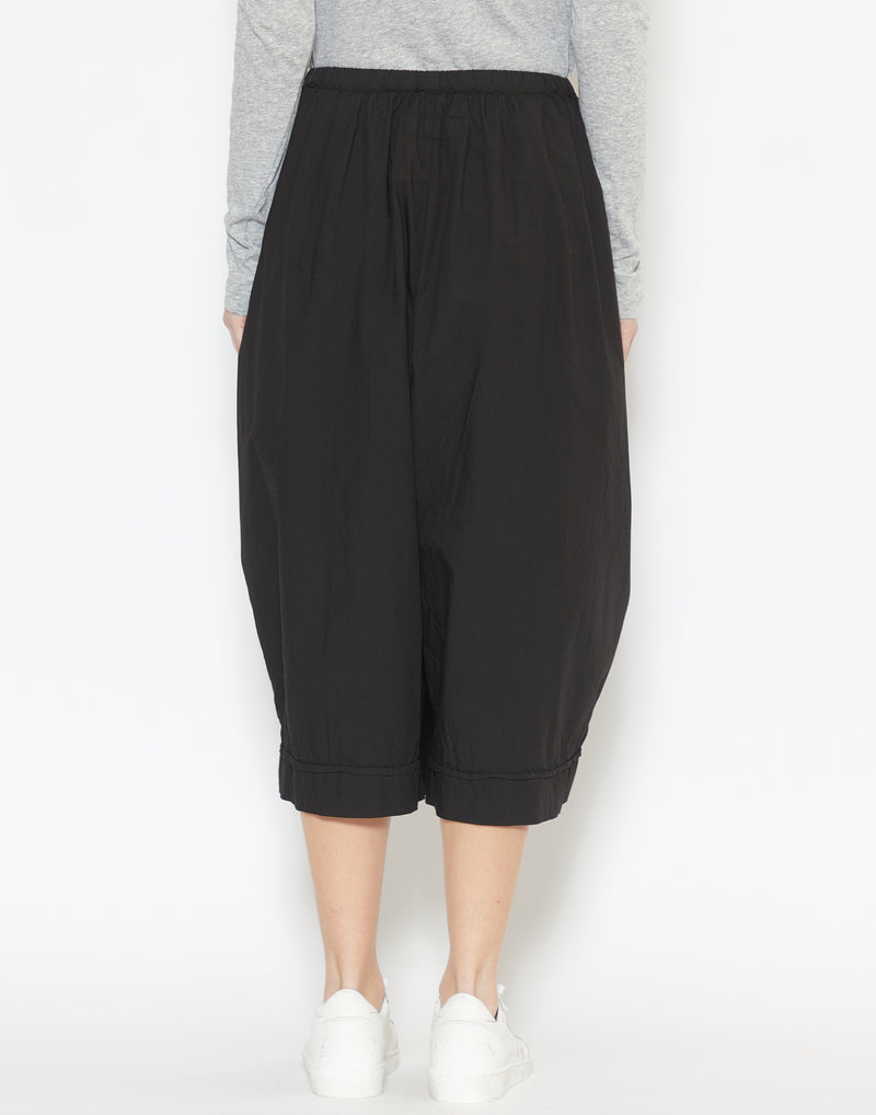 Black Cotton Oversized Culottes