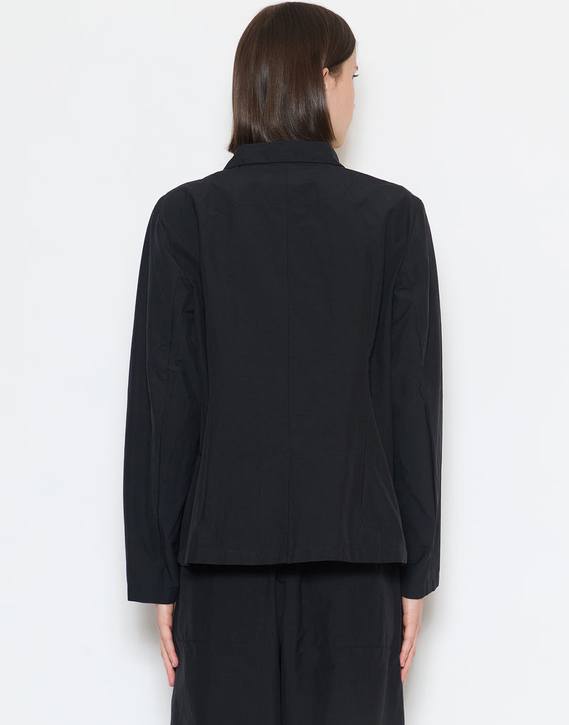 Black Cotton Blend Ronic Jacket