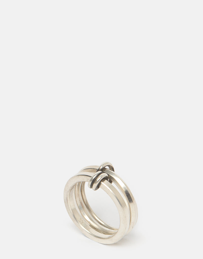 Silver Infinity Connected Ring