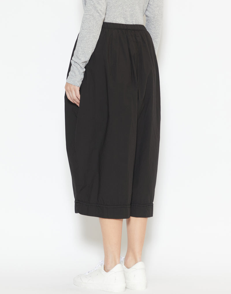 Black Cotton Oversized Culottes