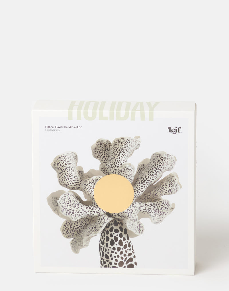 Large Holiday Flannel Flower Hand Duo