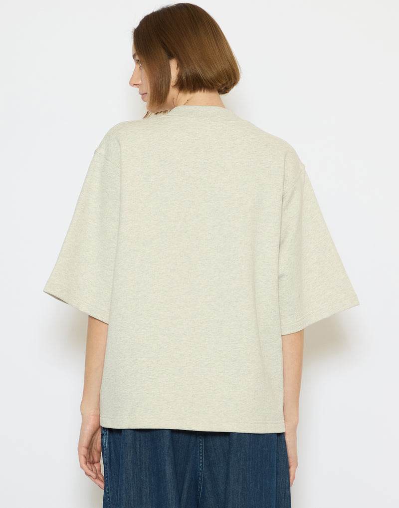 Pearl Melange Cotton Fleece Thebe Sweatshirt