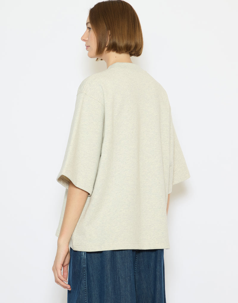 Pearl Melange Cotton Fleece Thebe Sweatshirt