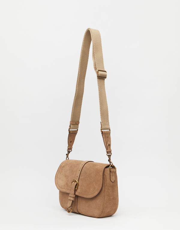 Ash Suede Leather Medium Sally Bag