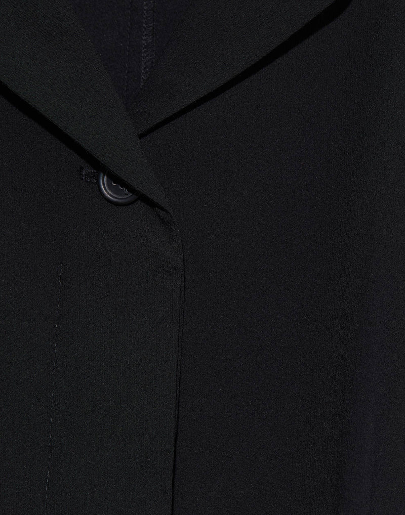 Black Viscose & Wool Blend Stretch Jacket